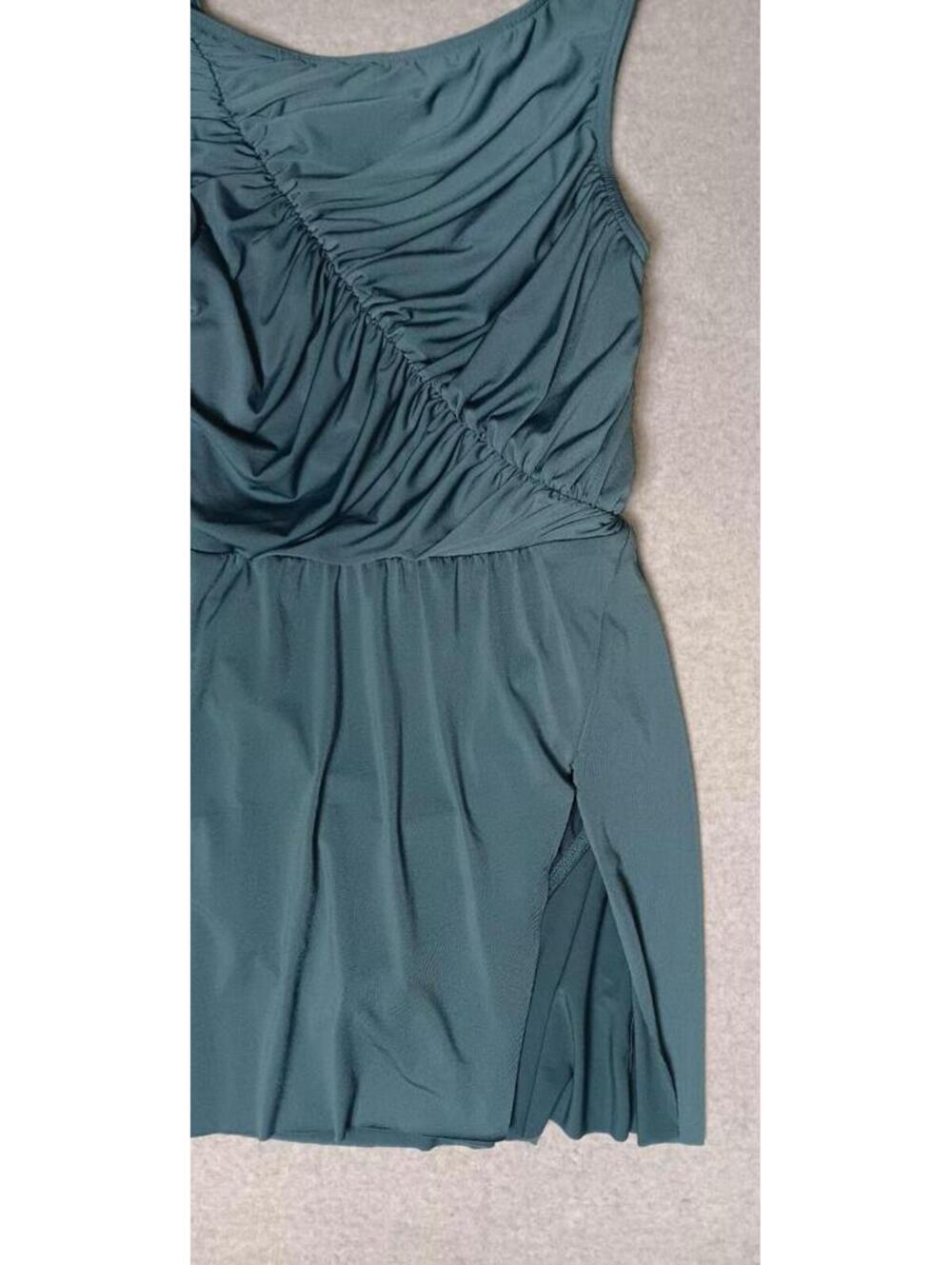 Weissman Dance Costume Dress Womens Size MA Blue Slit Side Sleeveless - Picture 9 of 9